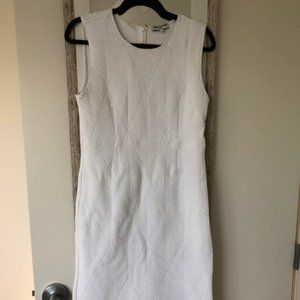 Long White Ruched Dress